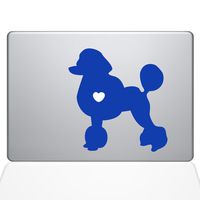 The Decal Guru I Love My Poodle Decal Vinyl Sticker, 13" MacBook Air, Dark Blue (1474-MAC-13A-DB)