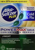 Alka Seltzer Plus Powermax Gels Night, 16 Count