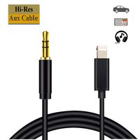 Aux Cable for Car, Aux Cable for Phone, 3.5mm Aux Stereo Audio Cable for Headphones, Home/Car Stereos and More Compatible with Phone 7/X/8/8 Plus/XS Max/XR (Black)