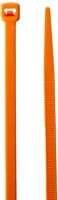 Morris 20617 Nylon Cable Tie with 50-Pound Tensile Strength, 8-Inch Length, Orange, 100-Pack