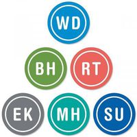 Personalized Bright Initial Seals - Set of 144 (2 Designs) Sticker Seals on 8-1/2" x 11" Sheet