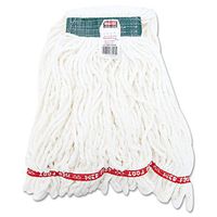 Rubbermaid A21206WHI Web Foot Shrinkless Looped-End Wet Mop Head Cotton/Synthetic Medium White