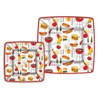 Michel Design Works 8 Count Dinner Paper Plates, Barbecue