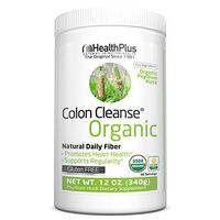 Health Plus Colon Cleanse - All Natural Daily Fiber, Detox, USDA & CCOF Organic Certified, Heart Healthy (12 Ounces, 56 Servings)