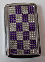Brilliant Purple Faux Rhinestone Covered Cigarette Case Eclipse Style