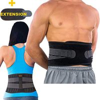 BodyMoves Back Brace Lumbar Support (Regular Size) for Men and Women Dual Adjustable Straps & Extension Belt -Lower Back Pain Relief,Spasm,Strain,Herniated Disc,Sciatica,Lifting,Better Back