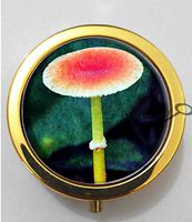 BlackKey Mushroom 3-Compartment Decorative Pocket Gift Box Case Organizer for Pill, Color 2 -331