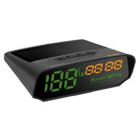 Howardee Car OBD HUD Display Universal Vehicle Smart HUD Display Solar GPS LED KMH MPH Speedometer Alarm Auto Safe Warning Compatible with All Cars and Trucks