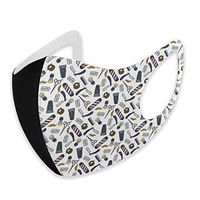 YOFFYO Mouth Cover Barber Tools White Earloop Mouth Cover - Adjustable Elastic Band for Camping Climbing, Anti Pollen Anti-Dust Mouth-Muffle, Half Face Mouth Cover