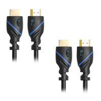 75 FT (22.8 M) High Speed HDMI Cable Male to Male with Ethernet Black (75 Feet/22.8 Meters) Built-in Signal Booster, Supports 4K 30Hz, 3D, 1080p and Audio Return CNE529684 (2 Pack)