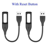 Azeho Charging Cables and Wall Charger Adapter for Fitbit Flex,with Reset Function, Replacement USB Charger Cable and Wall Charger for Fitbit Flex Band Sport Wristband Fit Bit Flex (2Pack,17cm)