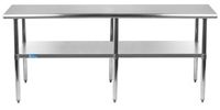 AmGood 30" X 96" Stainless Steel Work Table with Undershelf | NSF Certified | Kitchen Island | Restaurant Food Prep | Laundry Utility Bench | Garage Work Station