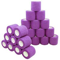 COMOmed Self Adherent Cohesive Bandage FDA Approved 2"x5 Yards First Aid Bandages Stretch Sport Athletic Wrap Vet Tape for Wrist Ankle Sprain and Swelling,Purple(24 Rolls)