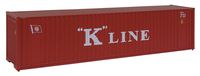 Walthers SceneMaster 949-8203  HO Scale Model of K-Line 40' Hi Cube Corrugated Container W/Flat Roof