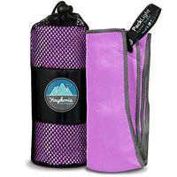 Youphoria Outdoors Microfiber Quick Dry Travel Towel - Ideal Fast Drying Towels for Travel, Camping, Beach, Backpacking, Gym, Sports, and Swimming - Ultra Light, Fast Drying and Absorbent - 3 Sizes