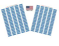Made in USA! 100 Country Flag 1.5" x 1" Self Adhesive World Flag Stickers, Two Sheets of 50, 100 Sticker Flags Total (El Salvador)