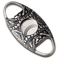 OLT- Smoking set Portable Cigar Cutter Stainless Steel Double Blade Guillotine Scissors for Most Size of Cigars, Animal face Style (Color : Silver)
