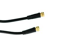 Leviton C5851-6GO RG59 Coaxial Cable with Molded on Gold F Connector Plugs on Each End, Black, 6-Foot