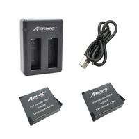 Meknic Replacement 1500mAh Battery(2 Pack) and Dual USB Battery Charger for Insta360 ONE X Camera(Charger+Two Batteries)