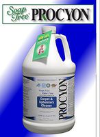 4 Each- 1 Case- 128 oz. Bottles- Soap Free PROCYON Carpet & Upholstery Cleaner Concentrate. Will clean approximately 10,000 sq. ft. per each unit.