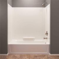 Mustee 350WHT Durawall Fiberglass Bathtub Wall Surround, White