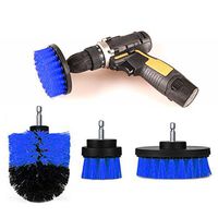Bathroom Surfaces Tub, ONEVER Brush Drill Attachment Kit Stiff Medium Soft Nylon Bristle (Blue)