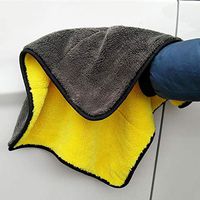 Car Wash Microfiber Towel Drying- Soft Car Towel Microfiber Cleaning Cloth Auto Drying Care 12" x 12- Microfiber Cleaning Cloths Car Cleaning Towels Drying Towels (Yellow, 1)