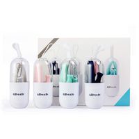 Allyooly Silicone Straws Collapsible Straw - 4 Pack Portable Reusable Travel Straws with Case and Straw Cleaning Brush BPA Free,20 oz Tumbler Compatible for Travel,Office,Party Favor