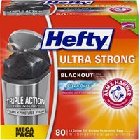 Hefty Ultra Strong Blackout Kitchen Trash Bags - Clean Burst, 13 Gallon, 80 Count