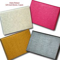 Gift Card Boxes Matte ribbed embossed, 4 pack