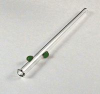 GlassDharma DD9.5GR8 Decorative Dots 9.5mm Glass Straw - Green