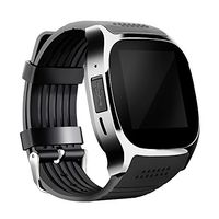 Aaliyah New T8 Smart Watches Support SIM &TF Card with Camera Sync Call Message Men Women Smartwatch Bluetooth Watch for Android (Black)