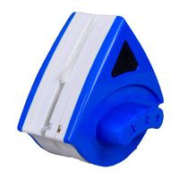 QUANOVO Home Glass Wiper Double Side Magnetic Window Cleaner Ultra-Strong Glass Surface Cleaning Brush for Xmas Or Home Improvement Fit to 6-40Mm Window Thickness(Blue)