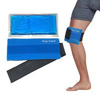Koo-Care Flexible Gel Ice Pack & Wrap with Elastic Strap for Hot Cold Therapy - Great for Migraine Relief, Sprains, Muscle Pain, Bruises, Injuries (Head, Neck, Arm, Elbow, Knee, Ankle)