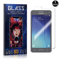 Screen Protector Compatible with Galaxy Grand Prime, UNEXTATI Premium HD Anti Scratch Anti Fingerprint Tempered Glass Screen Protector Film for Samsung Galaxy Grand Prime, 1 Pack