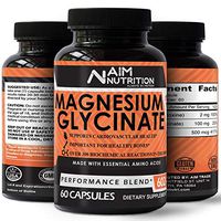 Stress Relief Magnesium Glycinate Capsules – Supports Muscle Relaxation - Anxiety Relief & Muscle Cramps - Enhanced Absorption - 60 Capsules
