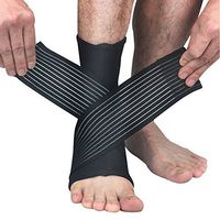 AiLike Ankle Brace Foot Sleeve with Compression Support Wrap for Stabiling Ligaments Joint Pain Swelling Sprains Injury Recovery (Black, L for US 8.5-11) …