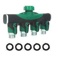 SIPIK 4 Way Hose Splitter, Hose Splitter for Garden 4 Way Water Tap Converter Connector Splitter Hose Pipe Adapter Garden Irrigation Watering(8.07 x 4.72 x 1.87).