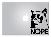 Grumpy Cat Nope for MacBook Laptop car Window Die-Cut Decal Vinyl Sticker