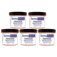 Dermasolve Psoriasis, Seborrheic Dermatitis & Dandruff Cream Formulated to Treat Itchy Flakey Inflamed Skin & Prevent Future Flares to Provide Soothing Moisturizing Relief. (4.0 oz.) 5-Pack