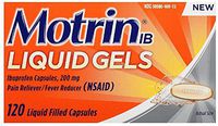 Motrin IB Pain Reliever/Fever Reducer Liquid Gels 120 ea (4 Pack)