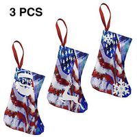 Christmas Stockings American Flag Fireworks Stars Personalized Xmas Socks for Personalized Family Holiday