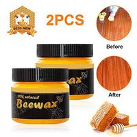 ANMY Wood Seasoning Beewax - All-Purpose Beewax, Traditional Natural Wood and Furniture Polish Beeswax, Home Furniture Cleaning Protector to Beautify & Protect - (2 Pack)