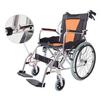 LMEIL Portable and Folding Wheelchair Lightweight Self-propelled Chair with Arms - Swing-Away Foot Rest