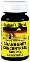 Nature's Blend Cranberry Concentrate 500 Mg 60 Softgels Pack of 2