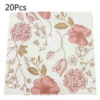 lipiny 20 Sheets/Bag Disposable Plant Flowers Paper Napkins Guest Birthday Party Tableware Decoration Supply