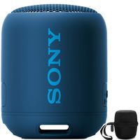 Sony SRS-XB12 Extra Bass Portable Bluetooth Speaker (Blue) with Hardshell Carrying Case Bundle