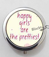 BlackKey Happy Girls Are The Prettiest 3-Compartment Decorative Pocket Gift Box Case Organizer for Pill, Color 1 -1495