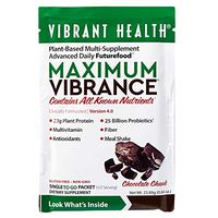 Vibrant Health - Maximum Vibrance, Plant-Based Meal Replacement Rich with Vitamins, Minerals, Antioxidants, and Protein, Gluten Free, Vegetarian, Non-GMO, Chocolate Chunk, Trial Size