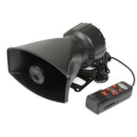 uxcell 60W DC 12V 5 Tones Electronic Siren Horn w Microphone for Car